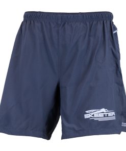Grey running shorts with skeeter logo