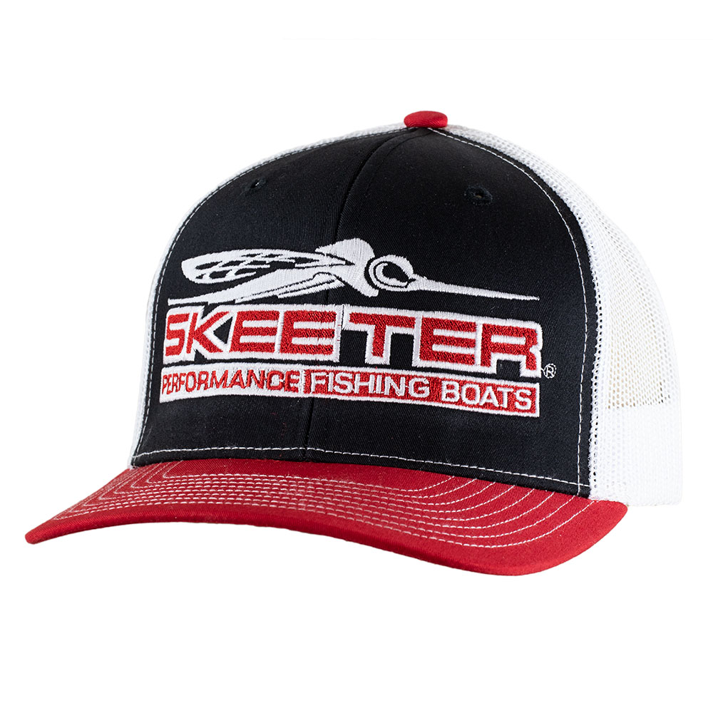 Skeeter Richardson Tri Color Hat - Black/White/Red - Skeeter Apparel
